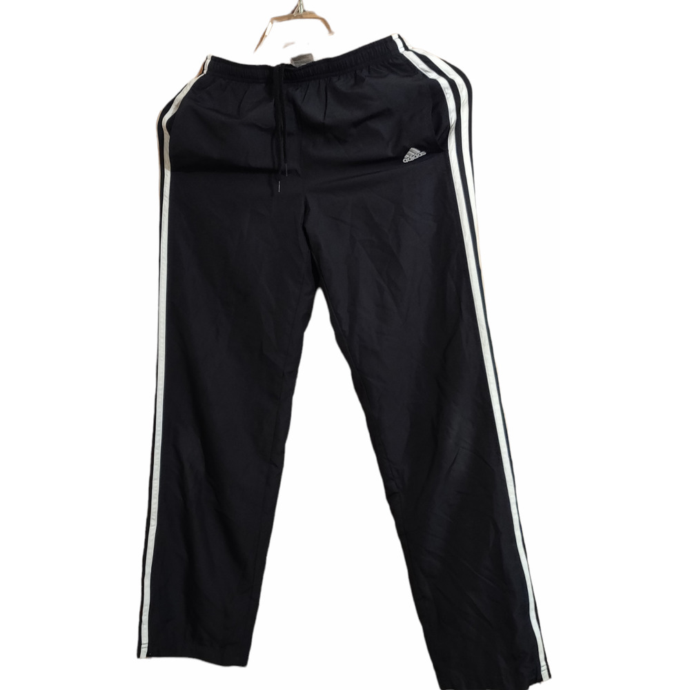 ADIDAS WOMEN'S BLACK TRACK PANTS WHITE STRIPE SIZE SMALL